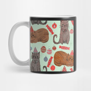 Mid-century Christmas cats Mug